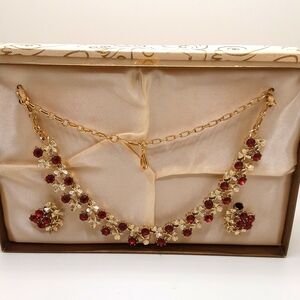 Vintage Coro Necklace and Earring Set - Excellent Used Condition